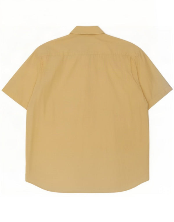 Camicia a maniche corte da uomo Cacharel XL in cotone giallo