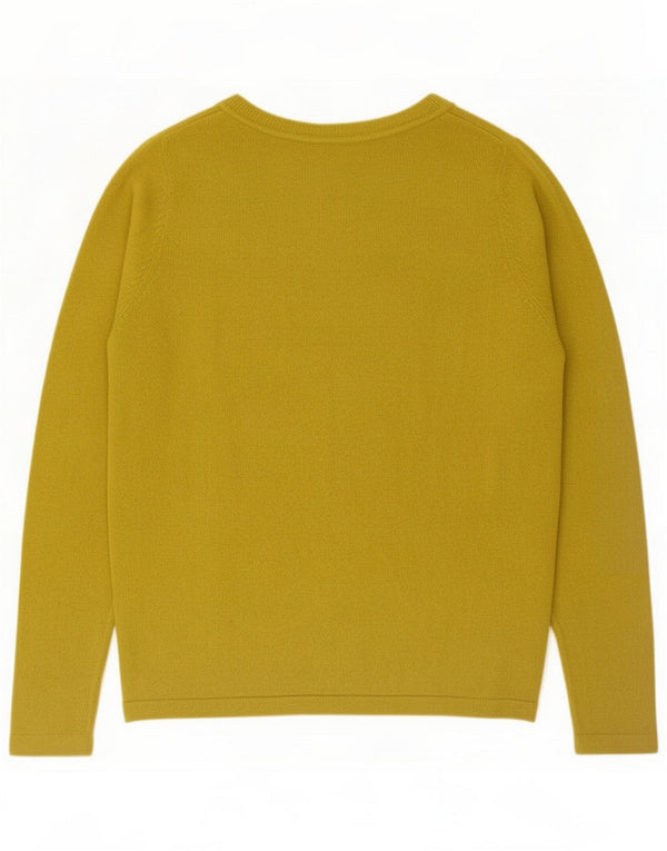 Marks & Spencer maglione da donna con scollo a barca UK 12 acrilico giallo medio