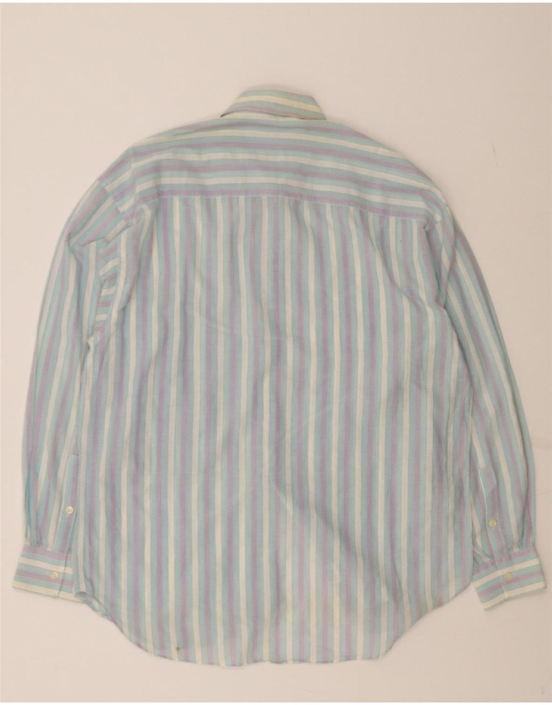UNGARO Mens Shirt Size 15 1/2 39 Medium Blue Striped Vintage Ungaro and Second-Hand Ungaro from Messina Hembry 
