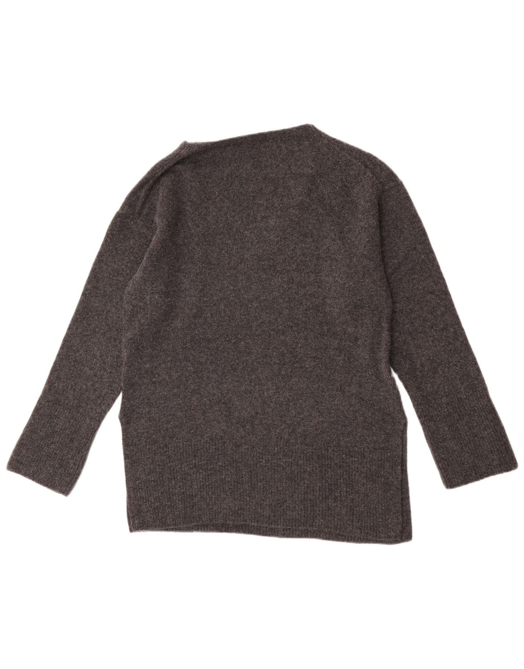 Maglione da donna con scollo a V Massimo Dutti UK 10 piccolo in lana grigia