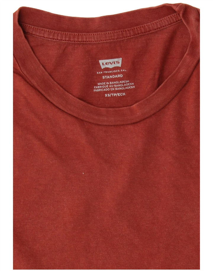 T-shirt Levi's da uomo con vestibilità standard, taglia XS in cotone marrone