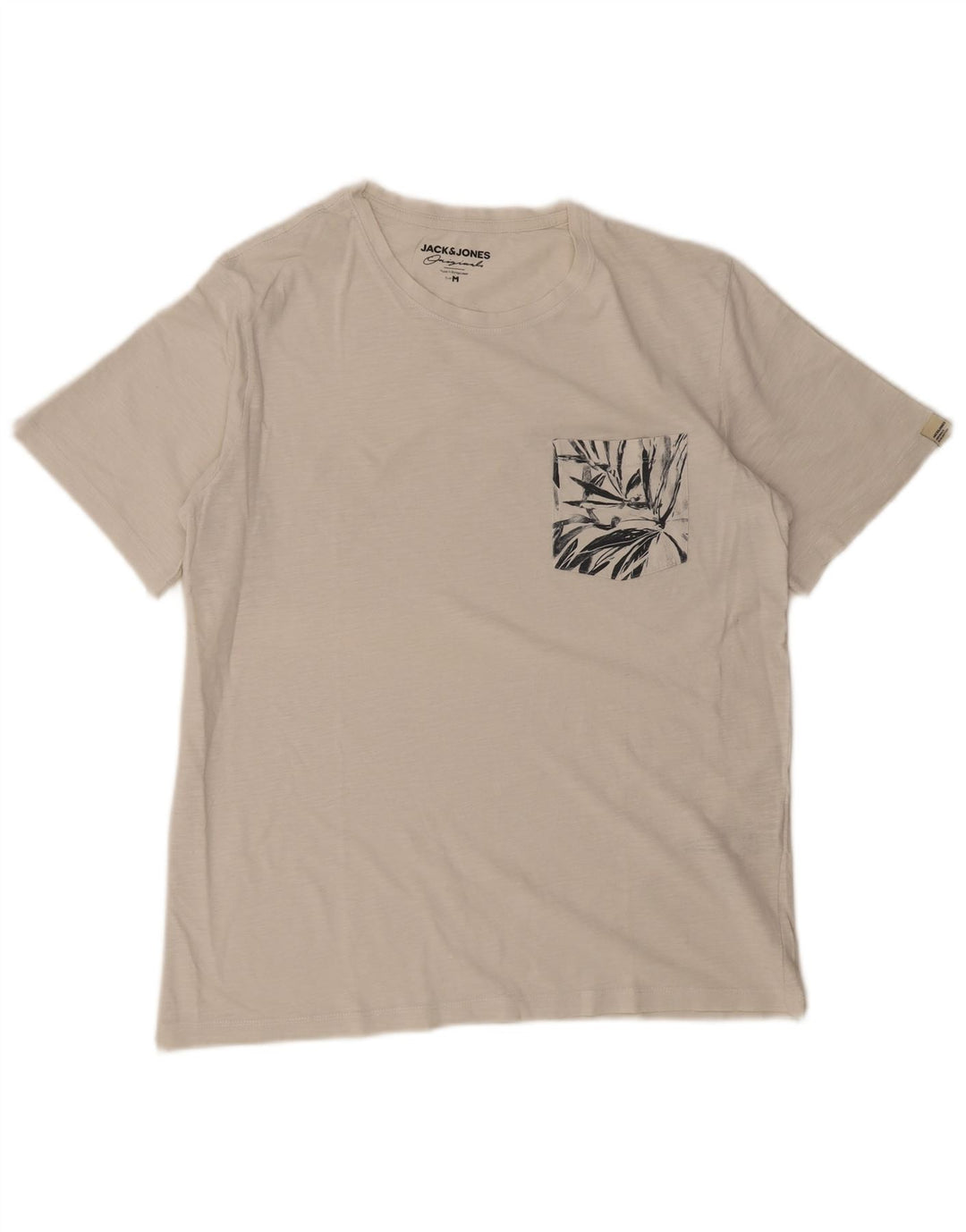 JACK & JONES T-shirt da uomo Top in cotone floreale bianco medio