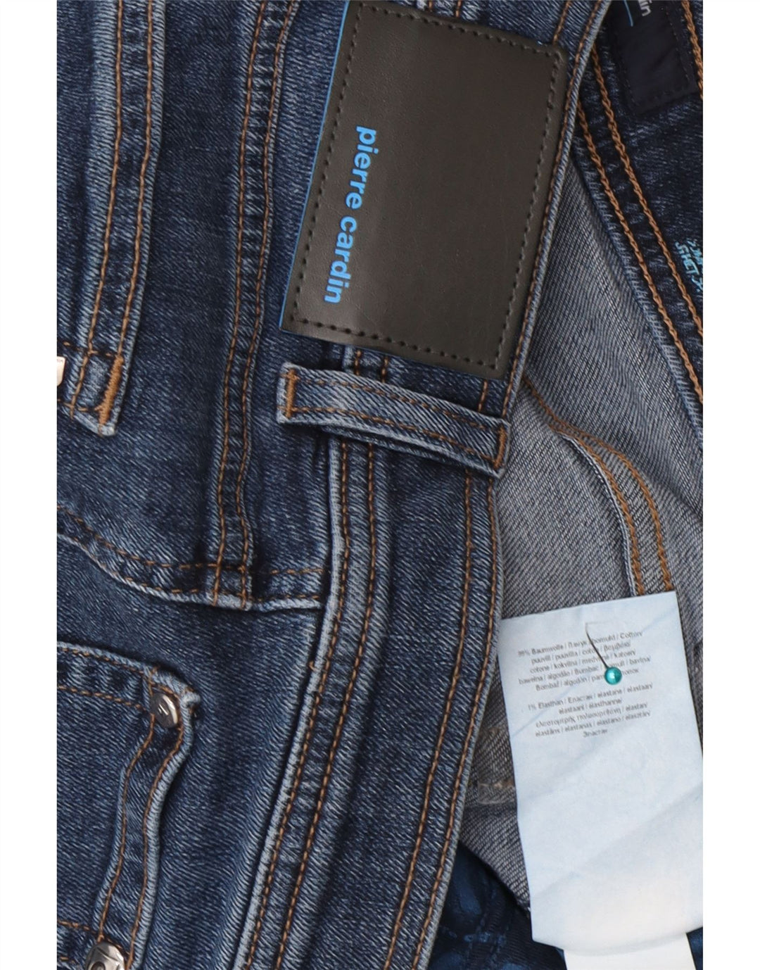 Jeans dritti da uomo Pierre Cardin W34 L30 cotone blu