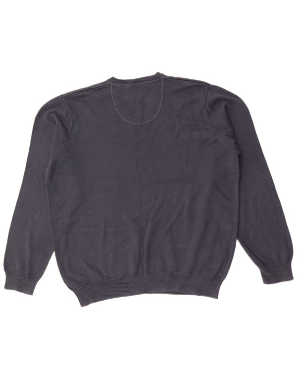 Maglione da uomo Marks & Spencer Blue Harbour con scollo a V grande blu navy