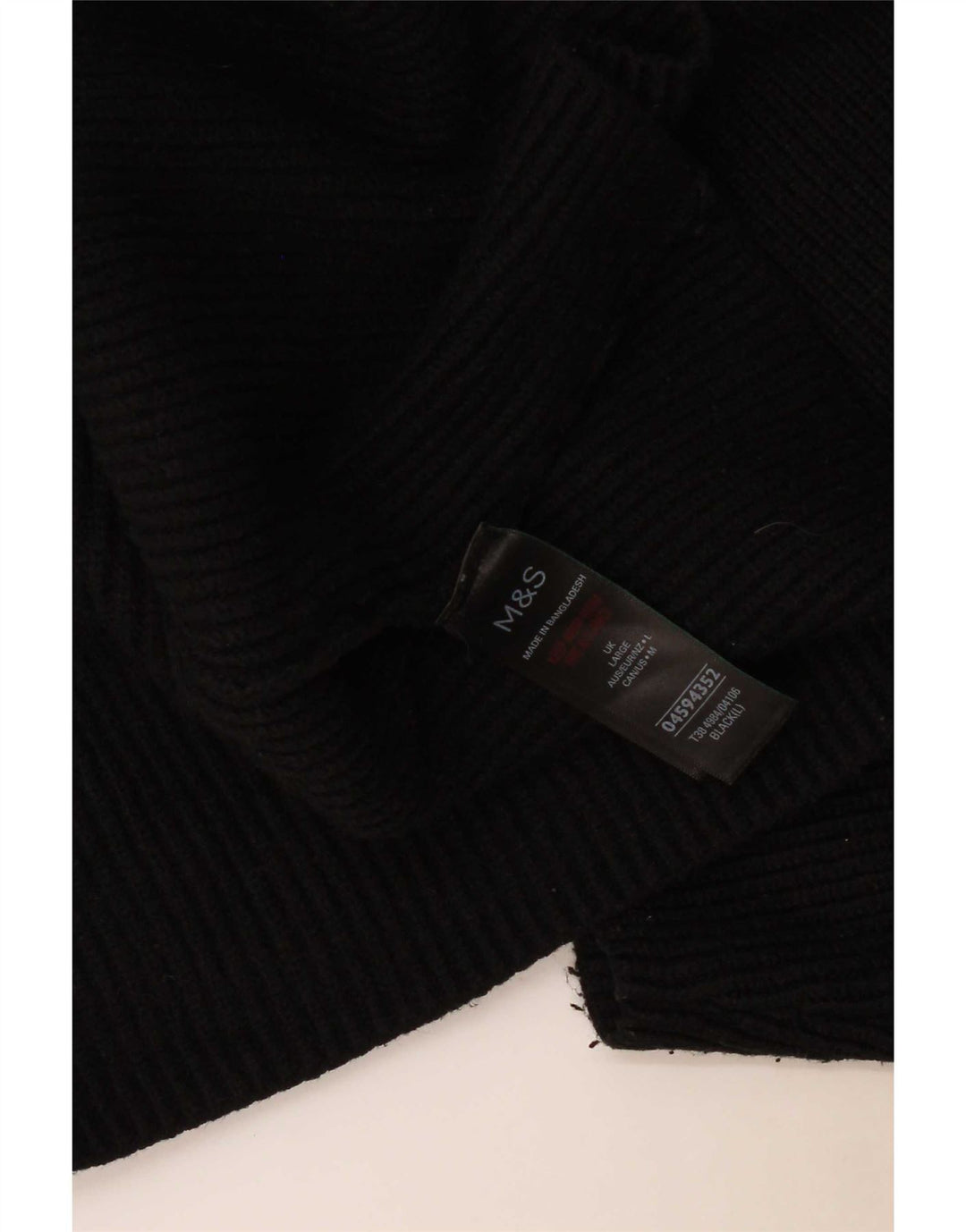 Maglione maglione oversize a collo alto Marks & Spencer da donna UK 16 grande nero