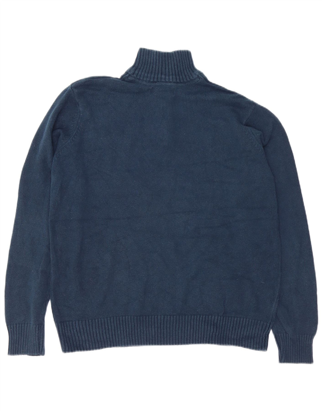 EDDIE BAUER Maglione da uomo con zip e collo grande color block blu navy