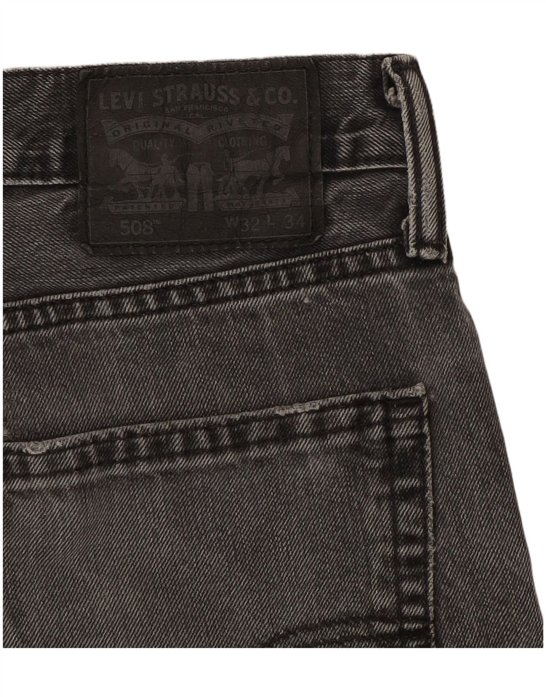 Levi's Uomo 508 Jeans affusolati W32 L28 Cotone grigio