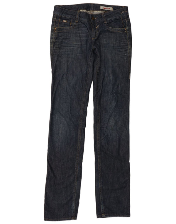 Jeans slim da uomo a vita bassa Gas W30 L36 cotone blu navy