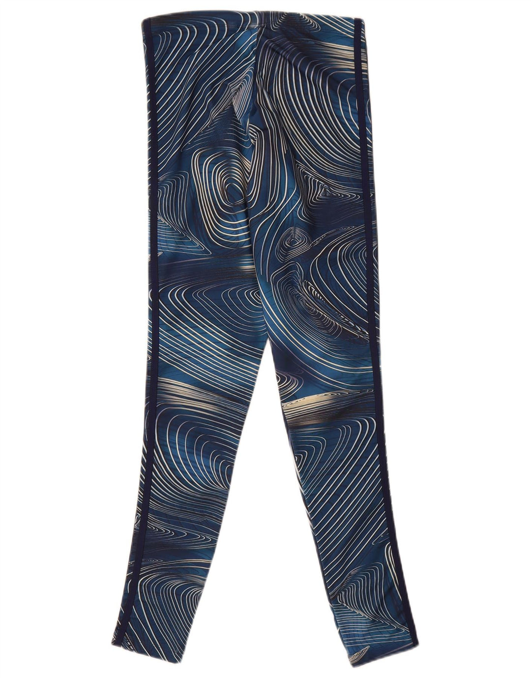 Leggings Adidas da donna con motivo astratto UK 8 Small poliestere blu navy