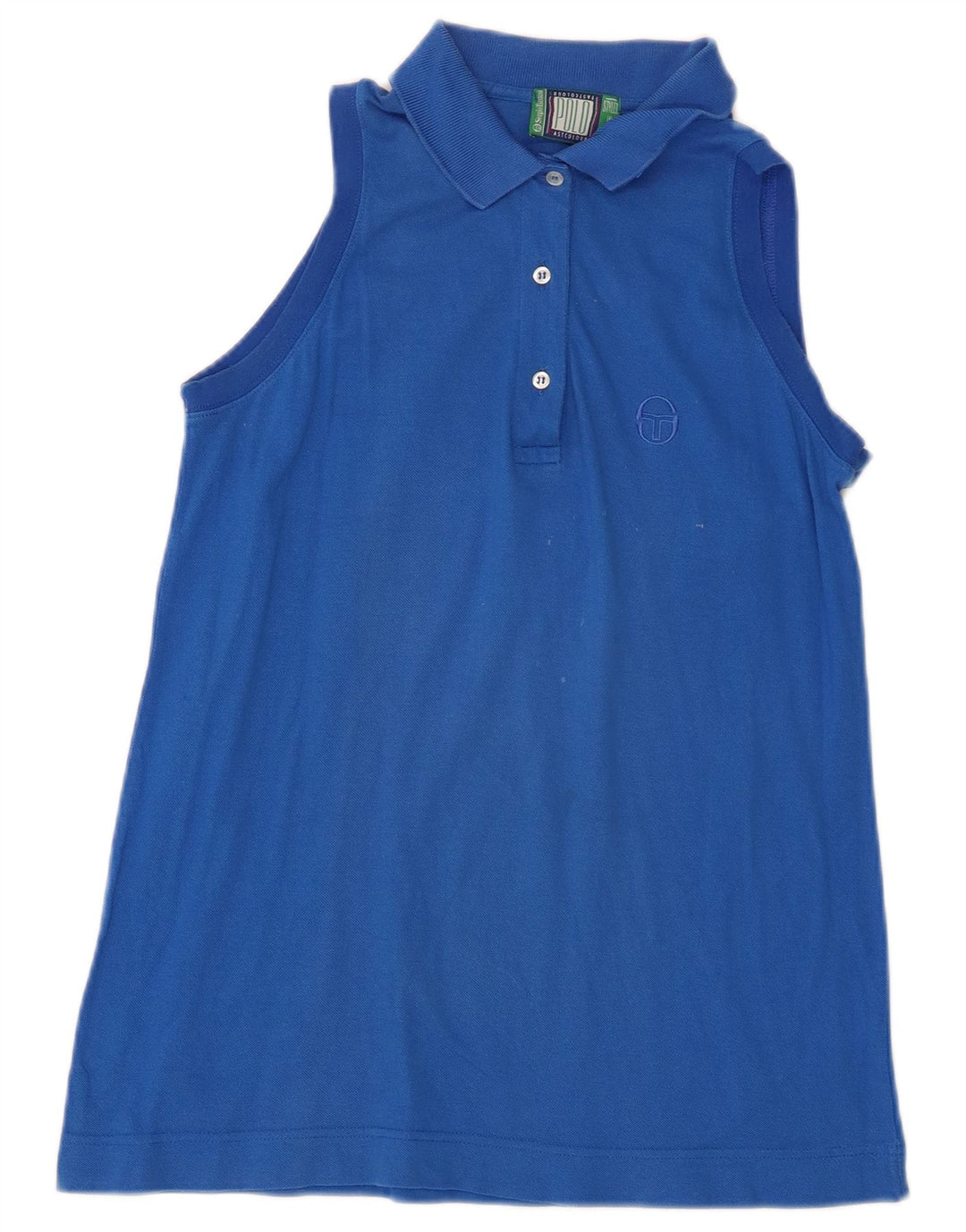 Polo Smanicata Donna Sergio Tacchini IT 44 Blu Medio Cotone
