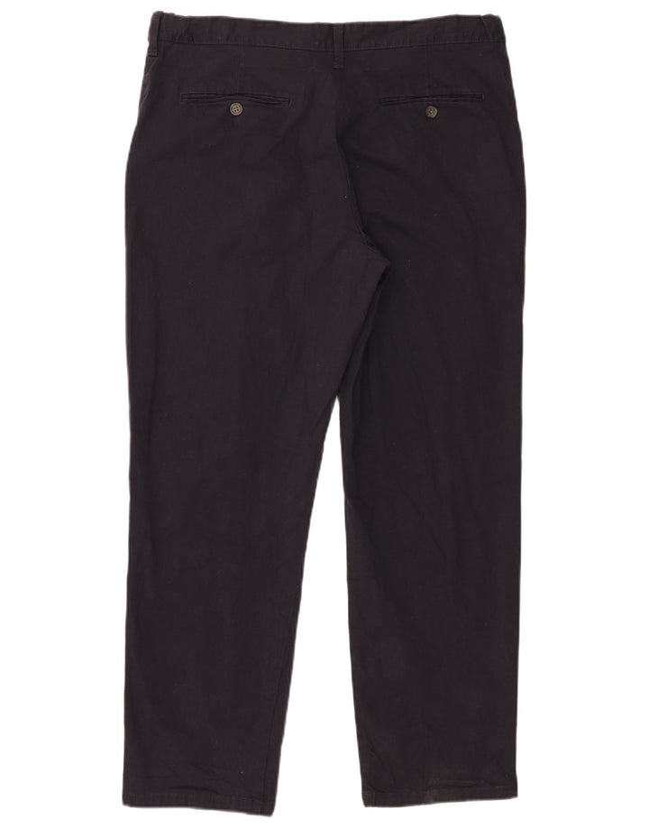 Pantaloni chino vestibilità regolare da uomo Marks & Spencer W36 L29 cotone blu navy
