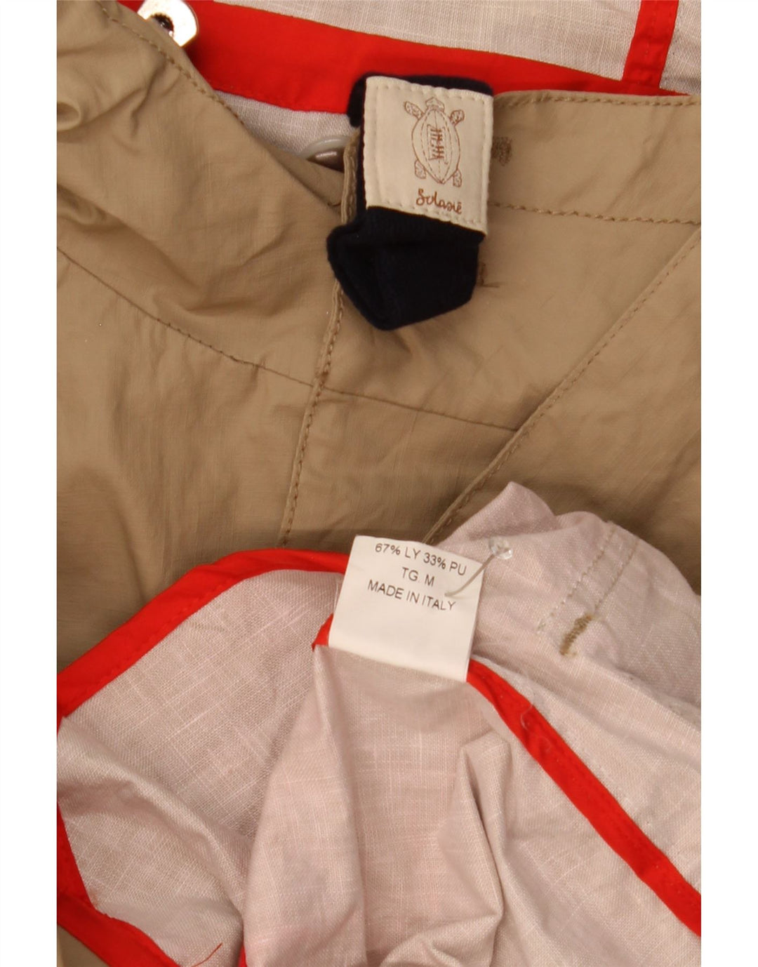 Impermeabile con cappuccio da uomo Solange UK 38 Lycra medio kaki