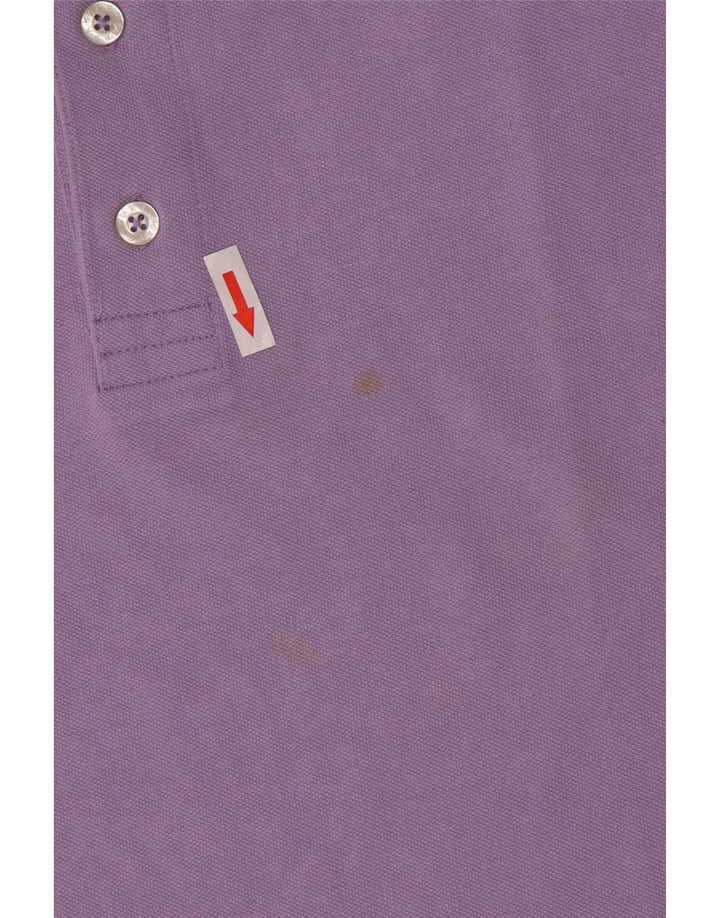 Polo Kappa da uomo in cotone viola medio