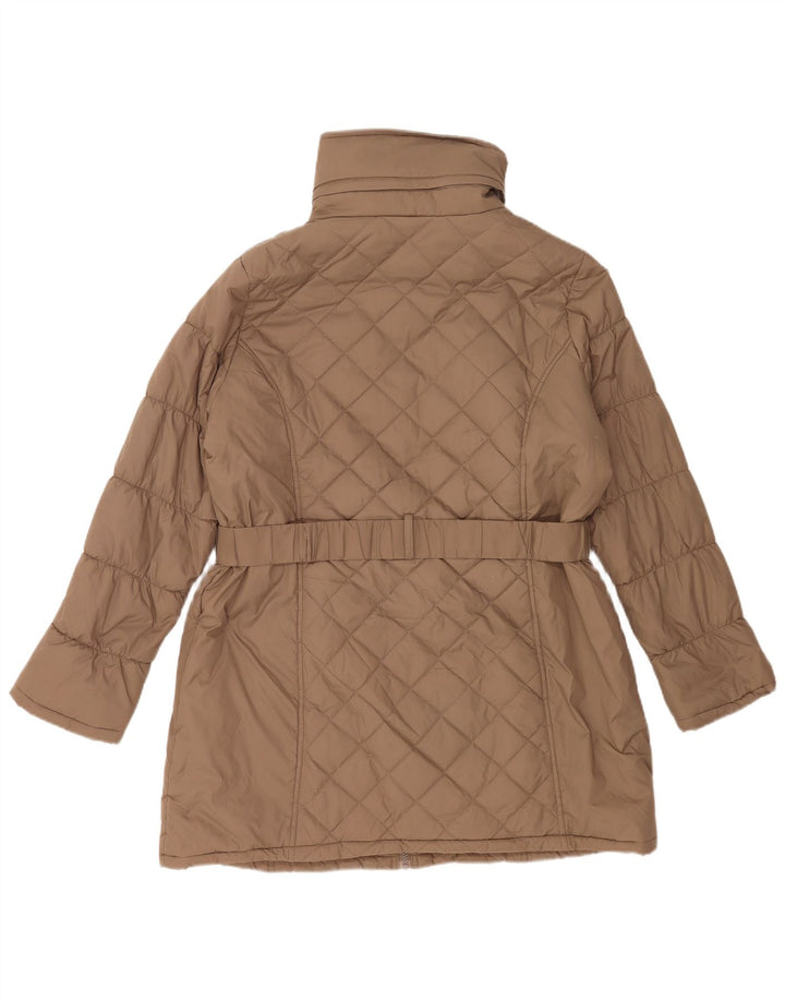 Cappotto imbottito con cappuccio da donna Marks & Spencer UK 16 grande marrone in poliammide