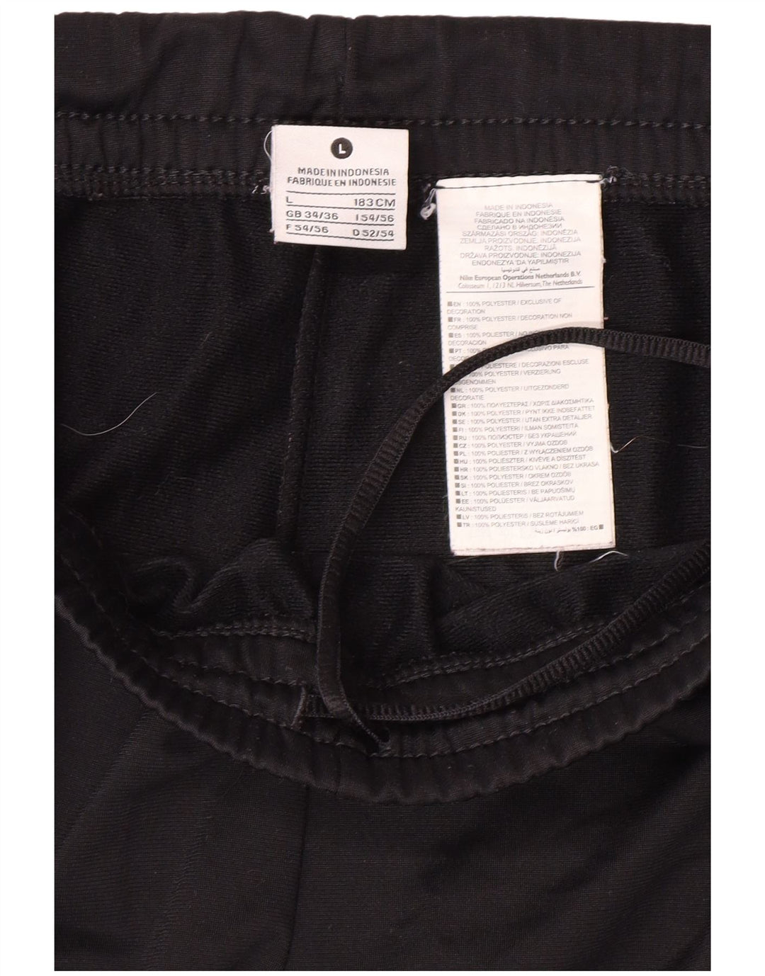 Pantaloni da tuta da uomo NIKE grandi neri in poliestere