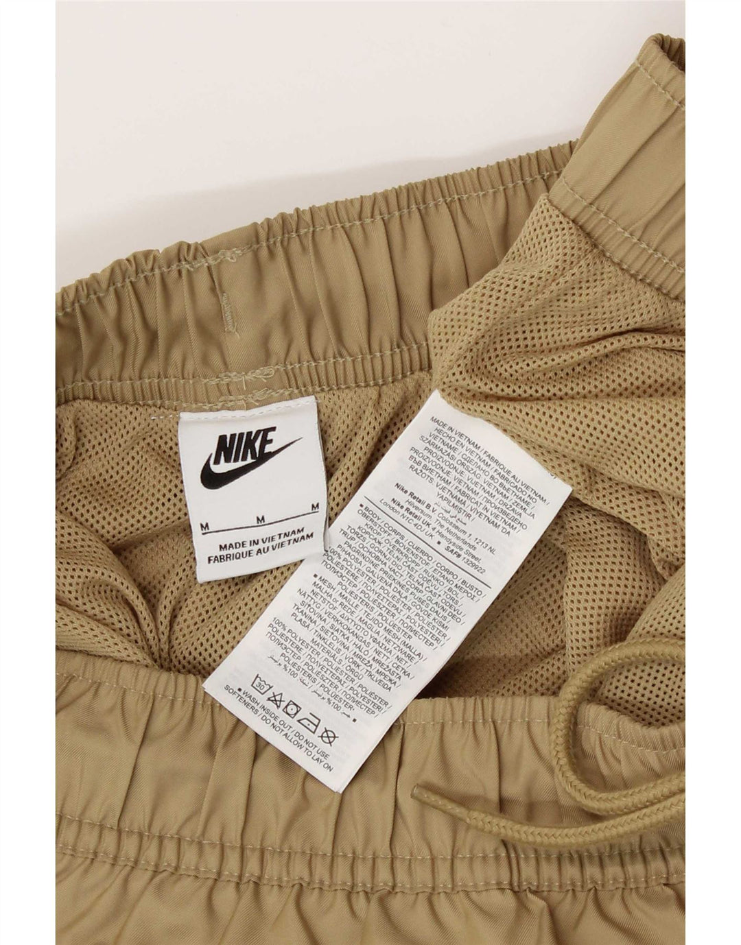Pantaloncini sportivi Nike da uomo, poliestere kaki medio