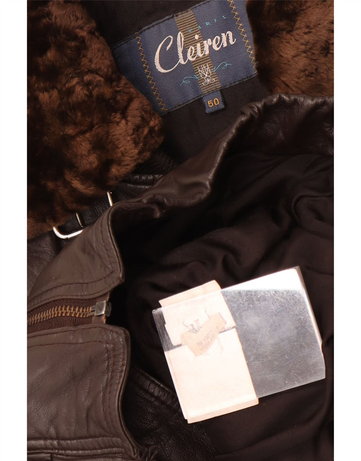 Giacca in pelle da uomo Cleiren IT 50 Large in pelle marrone