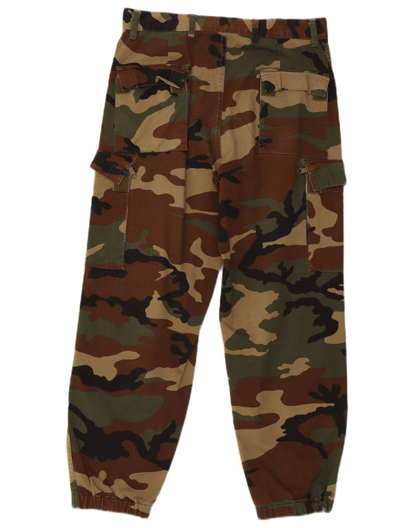 Pantaloni cargo da jogging vintage da uomo W30 L26 mimetici kaki