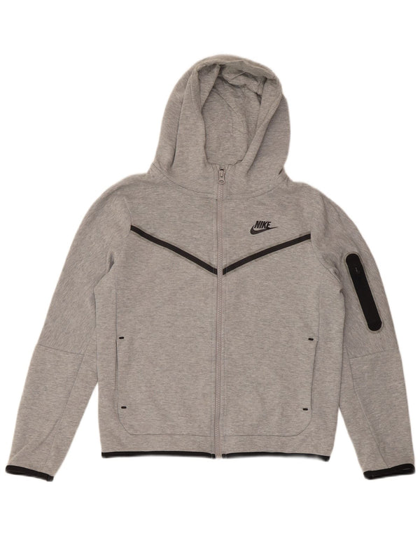 Felpa con cappuccio e zip Nike da ragazzo, vestibilità regolare, 12-13 anni, grande, grigia, sportiva