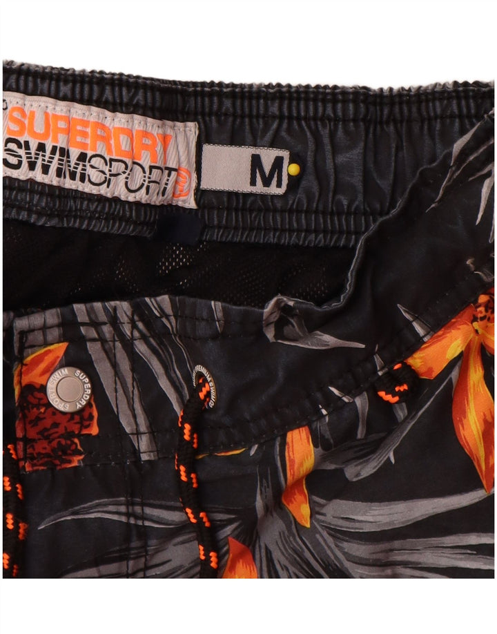 Pantaloncini da bagno da uomo Superdry Poliestere floreale grigio medio
