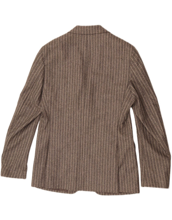 Giacca blazer da uomo a 2 bottoni Seventy IT 50 grande lana a righe grigie