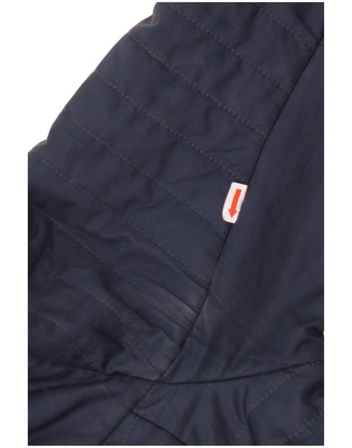 JACK WOLFSKIN Cappotto imbottito con cappuccio da donna UK 6 XS Poliestere blu navy
