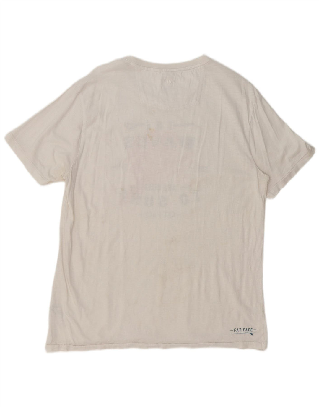 T-shirt grafica da uomo Fat Face Top grande in cotone bianco