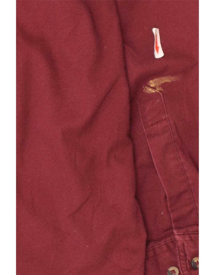 Camicia da uomo Wrangler in cotone bordeaux medio
