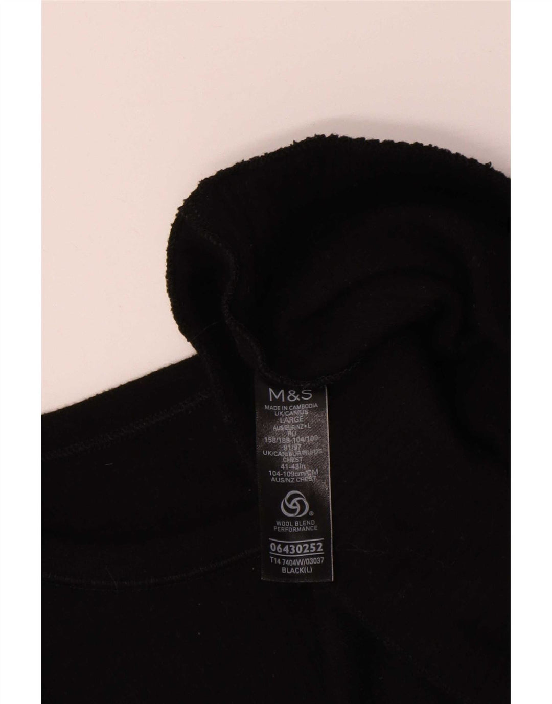 Marks & Spencer Maglione da uomo con scollo a barca grande lana nera