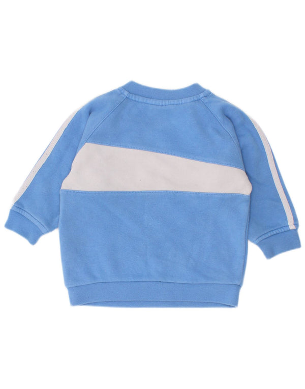 Felpa Adidas da bambino, 3-6 mesi, in cotone color block blu
