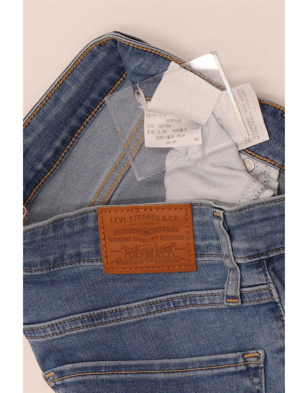 Jeans Levi's da donna 725 bootcut a vita alta W29 L32 Blu