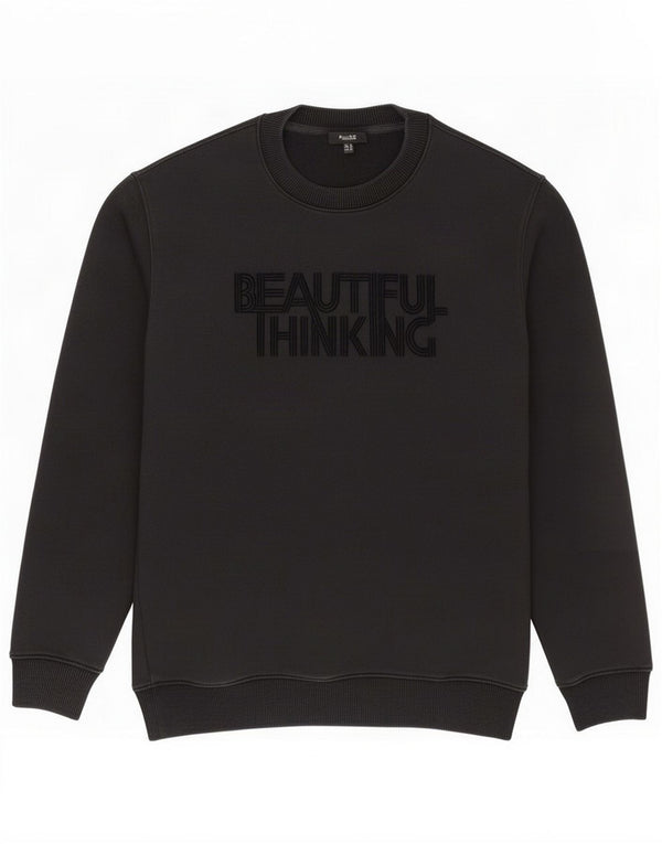 Massimo Dutti Felpa con grafica da uomo Maglione Small Nero