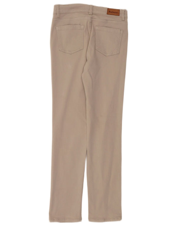Jeans slim da donna Barbour UK 10 piccoli W28 L30 cotone beige