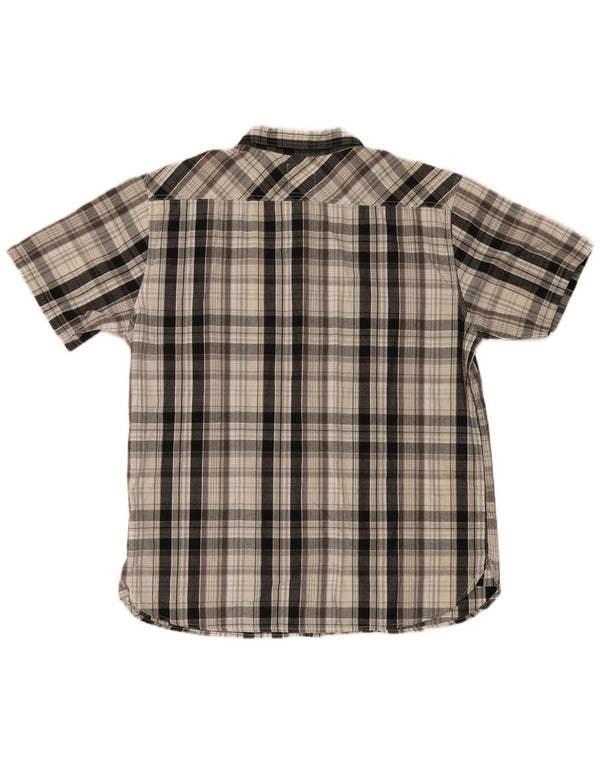 Camicia a maniche corte da uomo Levi's 2XL in cotone a quadri blu navy