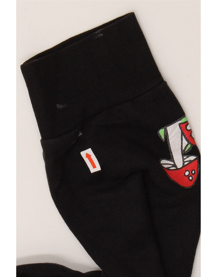 LEVI'S Felpa con grafica da donna Maglione UK 10 Piccolo cotone floreale nero