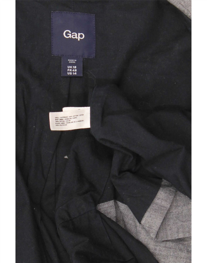 Giacca blazer da donna a 2 bottoni Gap UK 18 XL cotone blu