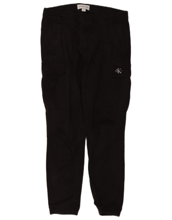 Pantaloni cargo da uomo Calvin Klein Joggers grandi W34 L28 cotone nero