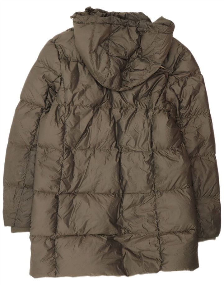 Cappotto imbottito con cappuccio da donna Jack Wills UK 14 grande poliestere kaki