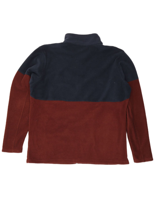 Giacca in pile da uomo Columbia UK 44 2XL Poliestere color block marrone