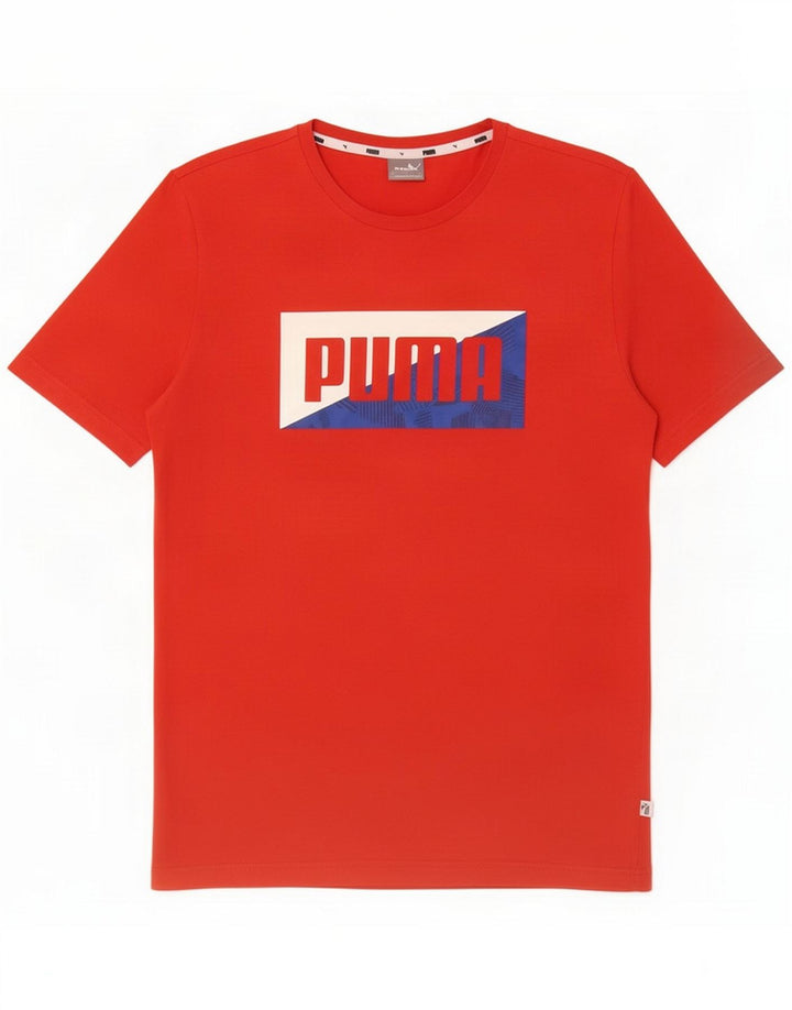 Puma T-shirt grafica da uomo Top Medium Red Cotton