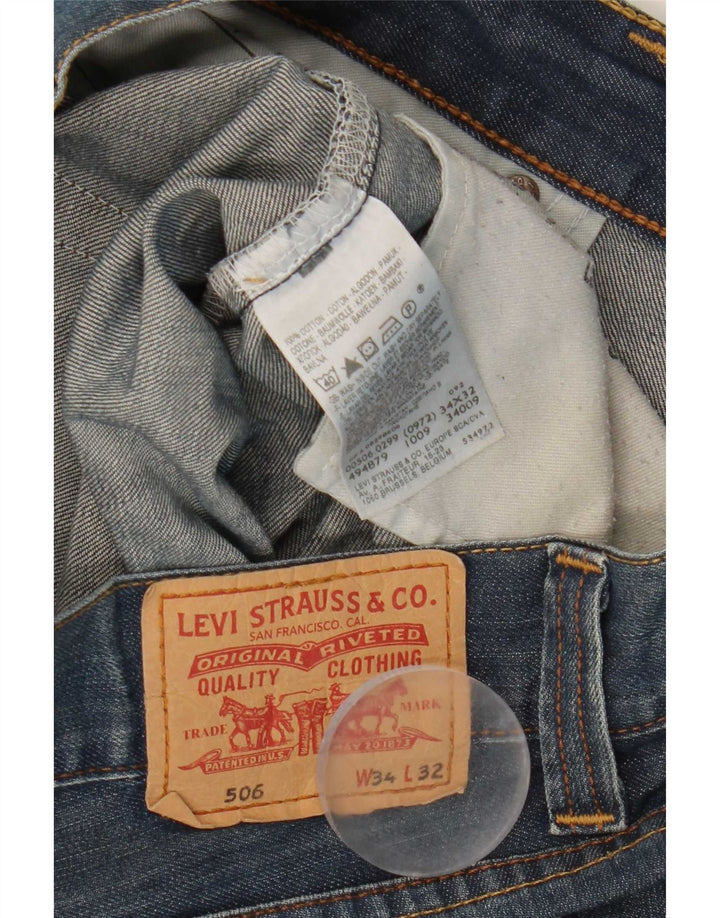 Levi's Uomo 506 Jeans dritti W34 L32 Cotone Blu
