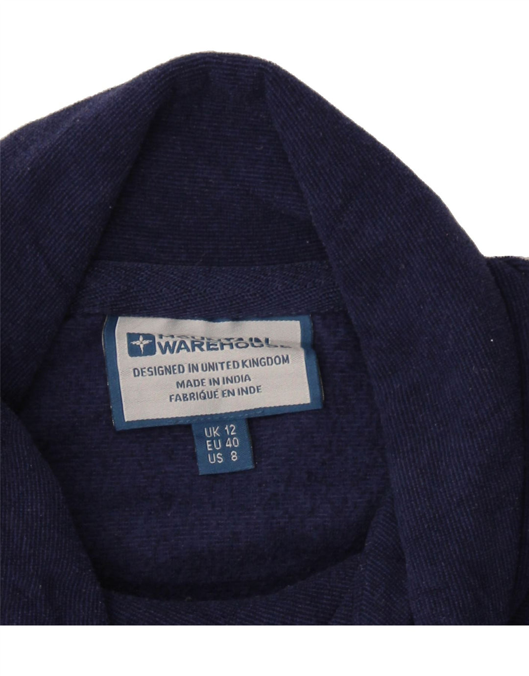 MOUNTAIN WAREHOUSE Womens Top Long Sleeve UK 12 Medium Navy Blue Pinstripe Vintage Mountain Warehouse and Second-Hand Mountain Warehouse from Messina Hembry 