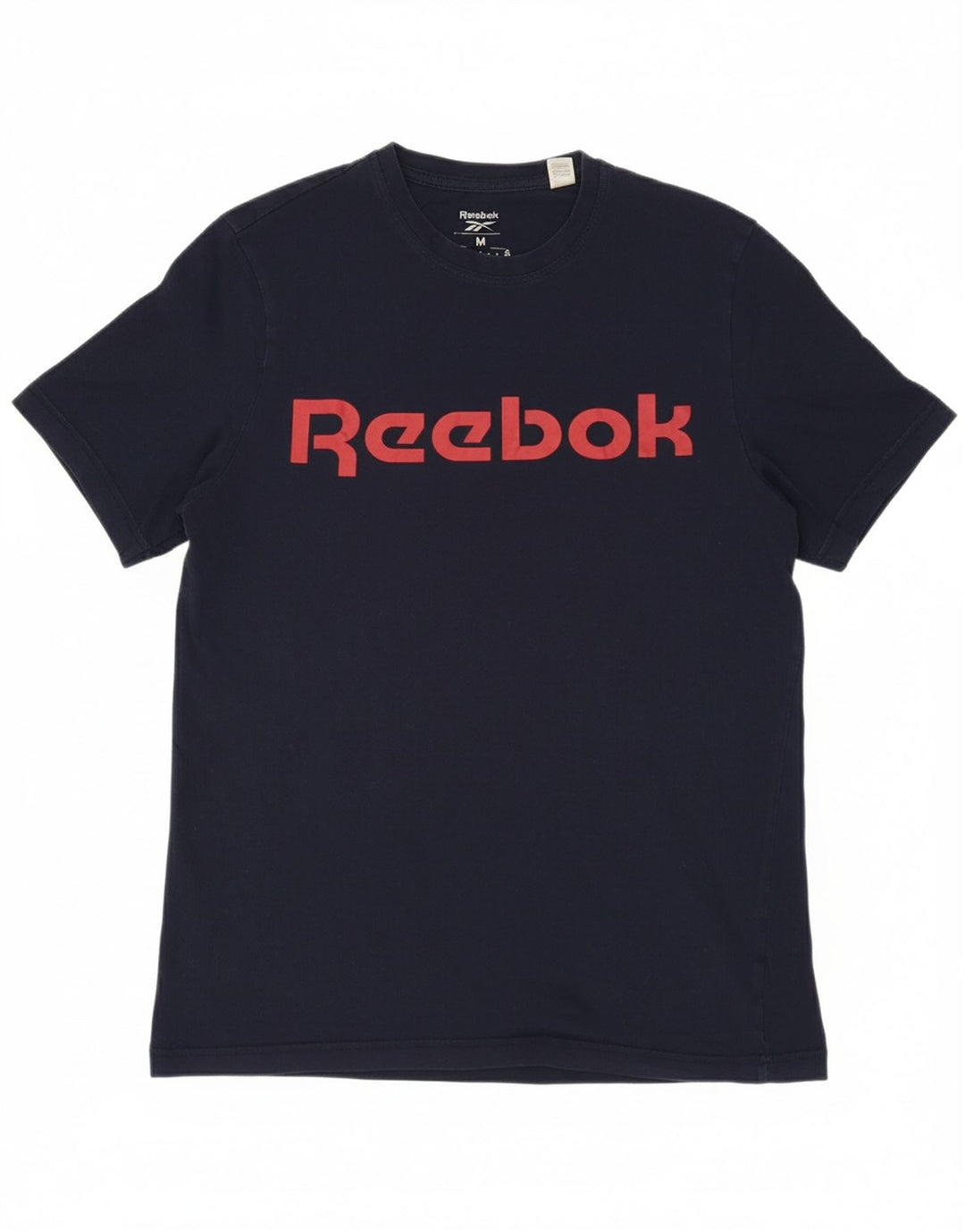 REEBOK Mens Graphic T-Shirt Top Medium Navy Blue