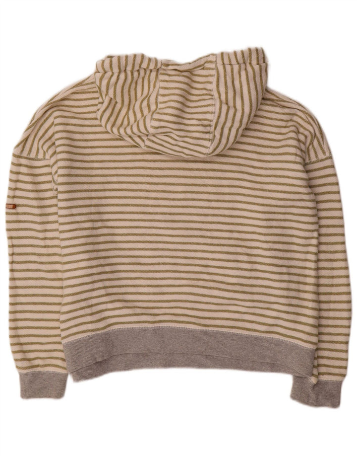 Maglione oversize con cappuccio da donna ROXY UK 16 Cotone a righe grandi bianco sporco