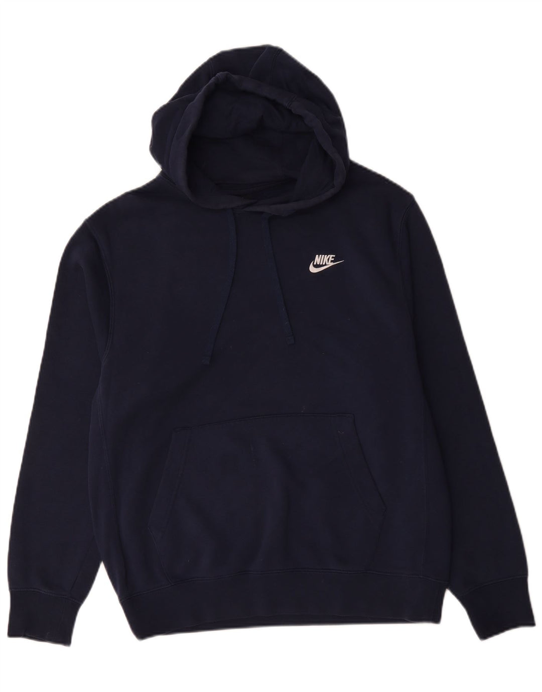 Felpa con cappuccio da uomo Nike, cotone medio blu navy