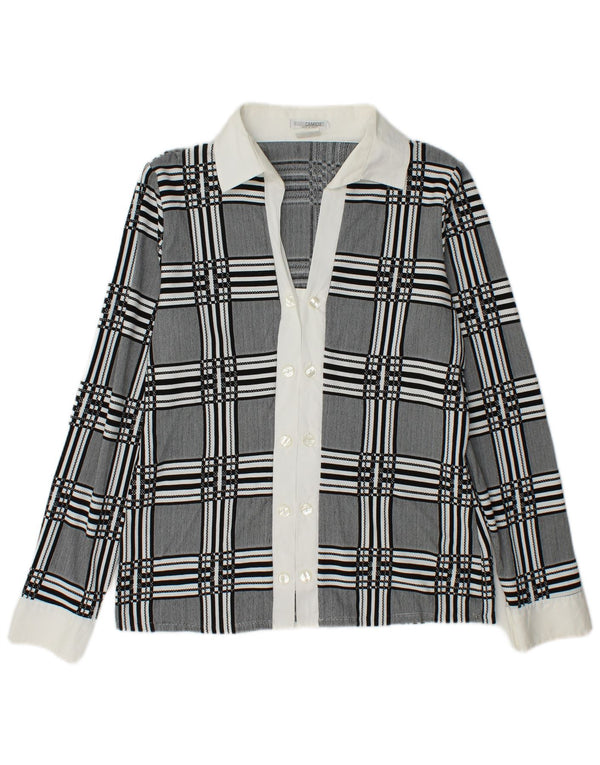 NARACAMICIE Camicetta doppiopetto da donna UK 14 Grigio medio a quadri