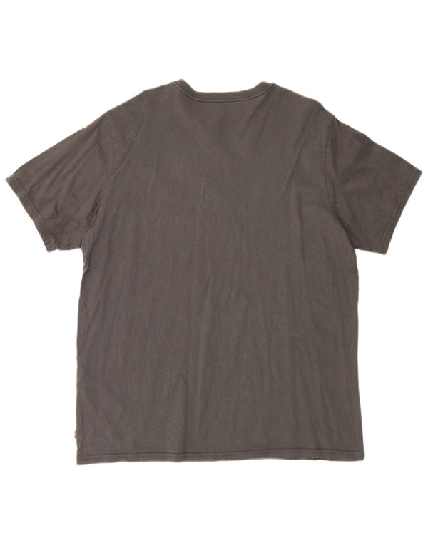 T-shirt grafica rilassata da uomo Levi's Top grande in cotone grigio