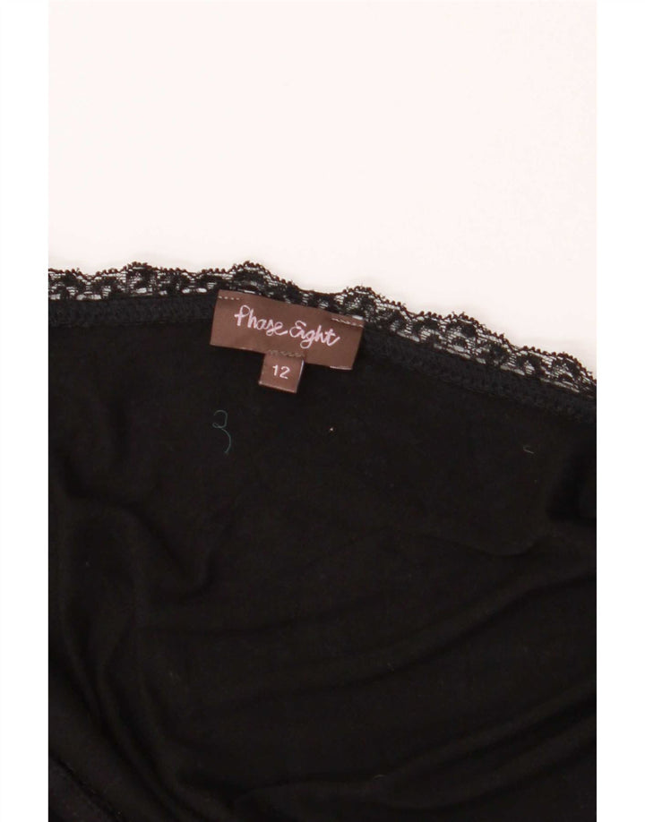 Top corto da donna con maniche a 3/4 Phase Eight UK 12 Viscosa nera media