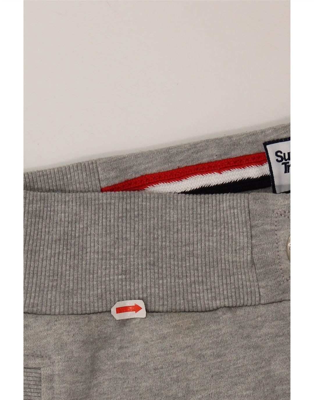Pantaloni da tuta con grafica da uomo SUPERDRY in cotone grigio medio