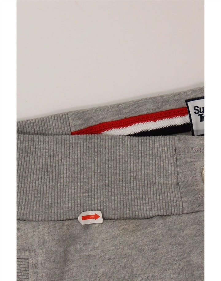 Pantaloni da tuta con grafica da uomo SUPERDRY in cotone grigio medio